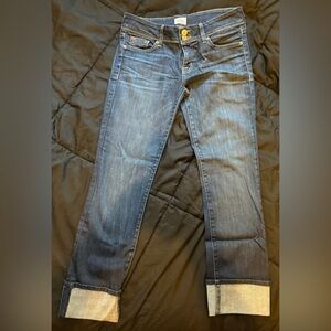 Hudson Woman’s Size 29 Crop Jeans Dark Blue Denim